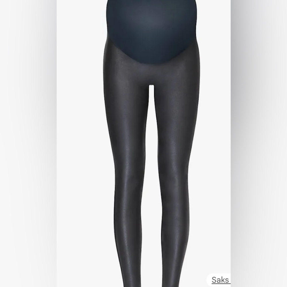 Spanx Maternity Mama Faux Leather Leggings Women’s M - Picture 4 of 8